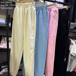 <span class=keywords><strong>Pantaloni</strong></span> da <span class=keywords><strong>donna</strong></span> extra lunghi per 185cm di altezza da <span class=keywords><strong>donna</strong></span> con fascia elastica bassa MOQ <span class=keywords><strong>pantaloni</strong></span> da jogging in cotone 330gsm - Product Image 1