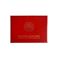 Protège-diplôme personnalisé en cuir PU avec logo doré, porte-documents universitaire sur mesure pour la remise des diplômes