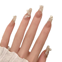 Vente en gros directe usine : 24 faux ongles amande à presser, très demandés, faible MOQ, designs personnalisés pris en charge