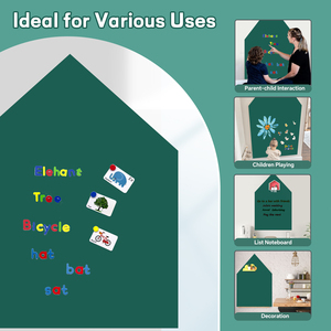 <span class=keywords><strong>2025</strong></span> từ phòng màu xanh lá cây loại mềm bảng phấn từ viết bảng từ hình tam giác dán tường cho trẻ em - Product Image 4