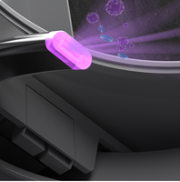 Toilet Bidet Pintar dengan Sensor Kaki Kapasitif, Lampu Ambient, Dudukan Berpemanas, Keramik, Toilet Cerdas untuk Kebersihan Kamar Mandi