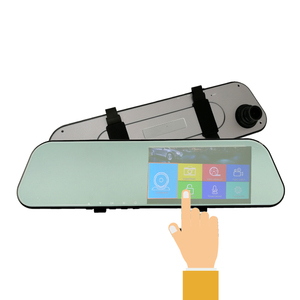 Espejo Dash Cam 1080 P 5 pulgadas de pantalla táctil Dash cámara frontal y trasera cámara con G-Sensor visión Nocturna cámara de marcha atrás - Product Image 3