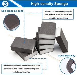 Blocco Spugna Abrasiva Morbida 100mm*70mm*25mm per Levigatura a Secco di <span class=keywords><strong>Legno</strong></span>, Cartongesso, Metallo, Vetro - OEM ODM - Product Image 4