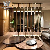 Paravent de séparation en métal de luxe au design personnalisé pour la décoration des halls d'hôtel, séparateur en acier inoxydable, panneau de cloison en métal