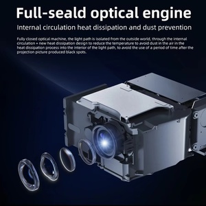 T80 LED 1080P Chiếu Thông Minh Mini Beamer Rạp Hát Tại Nhà Android 12 Dual-Band <span class=keywords><strong>Wifi</strong></span> Phản Chiếu 4K Máy Chiếu - Product Image 5