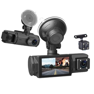Caméra embarquée 1080P 2 pouces 3 canaux en ABS durable avec support carte 64 Go, écran LCD 2,4 pouces et rétroviseur étanche - Product Image 1