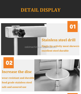 Machine à griller au gaz électrique automatique de petite taille, machine à faire des kebabs allemands, machine à griller des shawarmas turcs - Product Image 3
