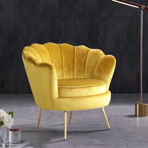 High Quality Custom Modern <b>Foldable</b> Waiting Sofa Set Curved Leisure Stool Chair with Velvet Fabric for Lobby Waiting Area - Product Image 2