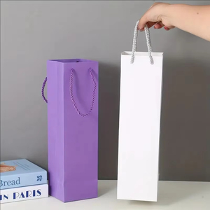 Bán Buôn Tùy Chỉnh Tái Sử Dụng Mở Top Tay Cầm Rượu Sâm Banh Chai Rượu Vang Tote Quà Tặng Kraft Túi Giấy Với Xử Lý - Product Image 4