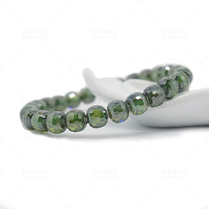 Moissanite Beaded <b>Bracelet</b> Green Lab Grown Gemstone Geometric <b>Ball</b> Shape Fashion Jewelry Gift Wuzhou Origin - Product Image 4