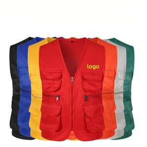 <span class=keywords><strong>Chaleco</strong></span> Cargo Profesional Personalizado <span class=keywords><strong>de</strong></span> Algodón/Poliéster, Unisex, Casual, Reversible, con Múltiples Bolsillos, para Deporte, Trabajo, Publicidad - Product Image 3