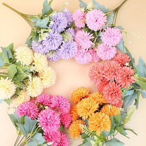 AF15010 fiori artificiali crisantemo palla fiori di seta ortensia <span class=keywords><strong>Bouquet</strong></span> da sposa per casa giardino ufficio festa caffè - Product Image 6