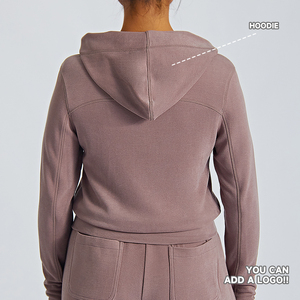 Luckpanther <strong>Zip</strong> <strong>up</strong> Sleeve Sports Jacket With Side Pocket Slim Fitness <strong>Hoodie</strong> Double Zipper Design Workout Yoga Jackets - Product Image 4