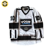 Maillot de hockey sur glace personnalisé à manches longues brodé par sublimation drôle vintage de haute qualité pour homme