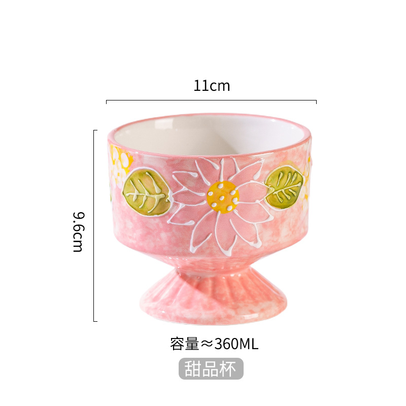 Taza de pastel de crisantemo rosa