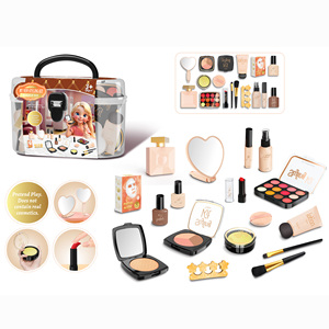 Faire semblant de simulation ombre à paupières boîte à cosmétiques en plastique Kit de beauté <span class=keywords><strong>maquillage</strong></span> valises <span class=keywords><strong>jouet</strong></span> ensemble de <span class=keywords><strong>maquillage</strong></span> pour les filles - Product Image 2