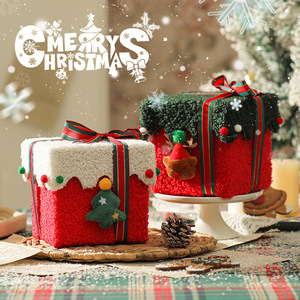 Coffret cadeau de Noël en velours luxueux pour dropshipping Shopify, avec ruban, pour bonbons, pommes, ou comme cadeau de fête. - Product Image 3