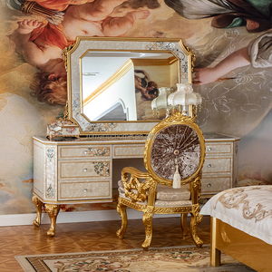 Lit King Size de Luxe Royal <span class=keywords><strong>avec</strong></span> Tête de Lit Large, Style Classique Turc, Bleu Glacé, Capitonnage, pour Villa, Palais, Mobilier de Chambre - Product Image 3