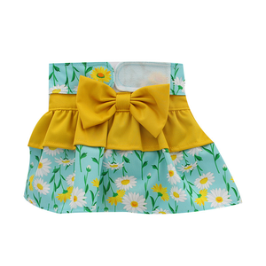 Femelle Pet Couches Imperméables Noeud Papillon Conception XS-L Jupe Chien Sanitaire Pantalon Durable Coton <span class=keywords><strong>Lavable</strong></span> Réutilisable Chien Couches - Product Image 3