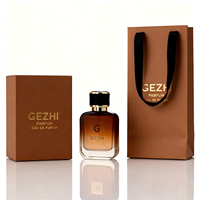 Nouvelle bouteille de parfum en verre transparente et vide de 50 ml avec bouchon à visser, personnalisable pour les étiquettes de logo d'emballage