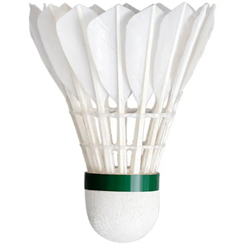 Diamond 3 goose feather straightened badminton 12 pairs for cost effective training badminton ball
