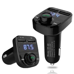 QC 3.0 Dual USB Port Car charger for iphone BT Quick Charging vehicle chargers 3.1A Adapter FM Transmitter Player Kit