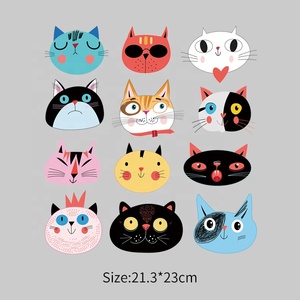 Plastisol Cat Parches de calcomanía de transferencia de calor con serigrafía personalizada de moda para camiseta - Product Image 6