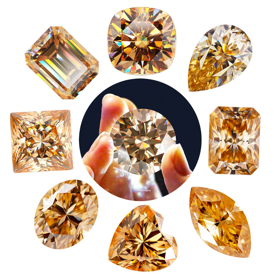 Pierre Moissanite Fancy 1,33 Carats - Brillant Exceptionnel - Neuf Sans Emballage