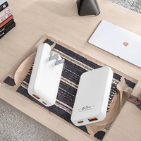 Cargador Rápido GeSpeed 65W GaN Ultra Delgado Tipo-C PD con Salida de 5V3A, Protección OTP y QC/SCP, Diseño Ecológico para Laptop