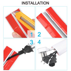 Canaleta de PVC autoadhesiva personalizada ignífuga y retardante de llama alambre suave de montaje abierto Invisi decorativo para el hogar - Product Image 3