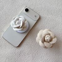Support de téléphone magnétique en cuir 3D en forme de fleur, support de table magnétique, support de téléphone magnétique, très vendu