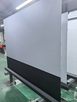 Pantalla de Proyección Motorizada Retráctil de Piso ALR de 72-150 Pulgadas, Pantalla Anti-luz para Proyector Láser UST 4K 3D
