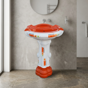 Lavabo rond en céramique émaillée Sterling pour salles de bain modernes - Product Image 4
