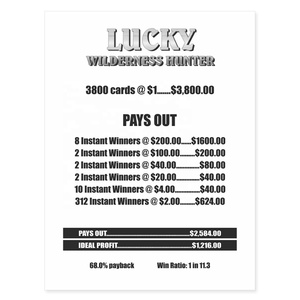Instant Win Pull Tabs Gambling Tickets Peel Off Tickets 5 <b>Window</b> Savage Tribe Style Custom Winning Rules - Product Image 6