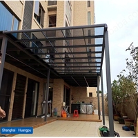 Pérgola Retráctil Plegable de Lujo para Exteriores, Personalizable, Resistente al Sol, al Agua y al Viento, de Aleación de Aluminio y PVC, Motorizada