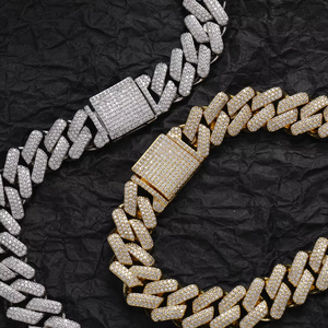 13Mm Full Zirconium Hipster Personality Heavy Industry <b>Cuban</b> <b>Chain</b> Bracelet Man Tanjing Fashion Lijing Necklace - Product Image 1