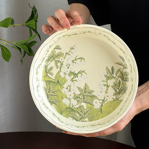 Assiette creuse en céramique Happy Lily of the Valley, style INS, luxe léger, nouvelle collection - Product Image 6