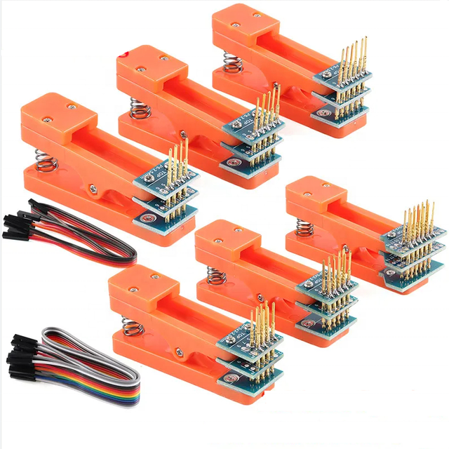 Test Stand PCB Clip 2.54mm Spacing Clamp Burning Fixture Probe Pogo Pin Download Program Burn 3P 4P 5P 6P 7P 8P 9P 10P 12P Cable