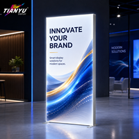 Boîte à lumière modulaire portable TIANYU avec graphismes en tissu rétroéclairés par LED et cadre en aluminium pour la promotion de marques lors de salons professionnels
