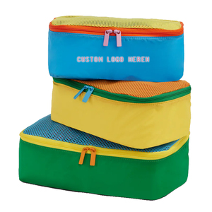 Set di 3 Organizzatori per <span class=keywords><strong>Valigie</strong></span> Bicolore, Impermeabili, Cubi di Compressione per Viaggi e Bagaglio a Mano per Bambini - Product Image 1