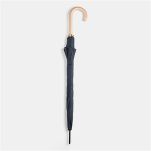 Factory Supply Promotional Custom Logo Windproof Wood Handle Luxury Auto Open Wood Straight Stick Rain RPET Pongee Umbrella