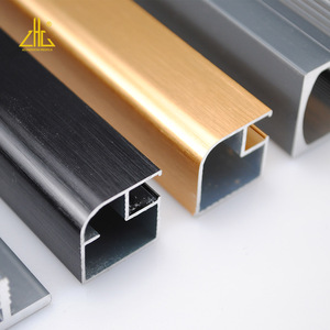 Profili di mobili in alluminio <span class=keywords><strong>OEM</strong></span> personalizzati, profilo in alluminio per armadio da cucina, profilo in vetro con trattamento anodizzato - Product Image 4