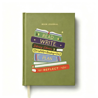 Carnet de lecture A5 à couverture rigide, pages intérieures personnalisées, journal de lecture pour les amateurs de livres