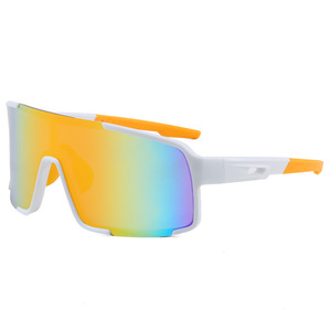 Cycling Sports Sunglasses <b>Large</b> <b>Frame</b> Colorful Mirror Lens Anti Slip Protective Glasses For Men Outdoor Running Windproof - Product Image 1