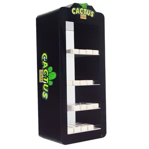 Venta al por mayor de accesorios para fumar caja de cigarrillos logotipo personalizado en acrílico tienda al por menor tienda de cigarros bar soporte de exhibición