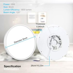 Ultra Thin Modern <b>LED</b> Ceiling <b>Light</b> for Living Room Indoor Decor <b>Surface</b> <b>Mounted</b> - Product Image 3