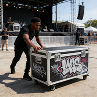 Valise de transport professionnelle en aluminium pour instruments de scène, avec roues pivotantes, durable, prix compétitif, fabrication OEM, usine de Ningbo