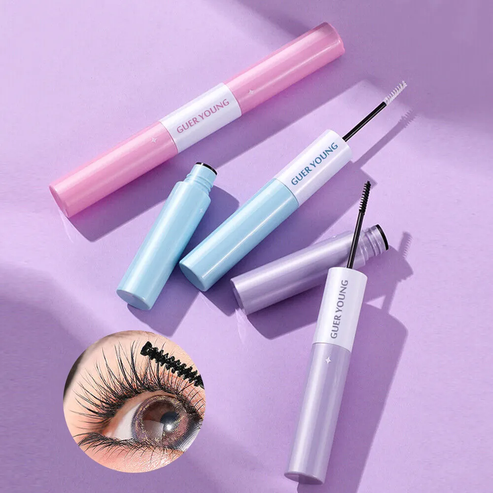 Nhãn Hiệu Riêng Mascara 2 Trong 1 Mắt Lash Mascara Dày Curling 4D Đôi Đầu Mascara Cho Phụ Nữ