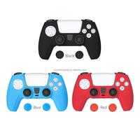 Housse de protection en silicone épais pur de haute qualité pour contrôleur de jeu PS5 Slim Pro coque de protection avec 2 capuchons de pouce