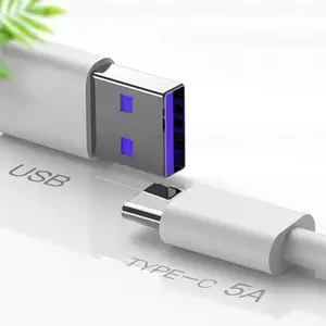 סיטונאי 1m 5A Usb סוג C כבל מהיר טעינת טלפון נייד כבל Usb סוג-c כבל נתונים כבל עבור Huawei עבור Samsung עבור Xiaomi